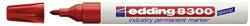 edding Marker permanent Edding 8300 Industrial, varf rotund, 1.5 - 3 mm, rosu (ED083002)