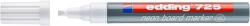 edding Marker Edding 725 neon, pentru tabla, varf 2-5mm, alb (ED725049)