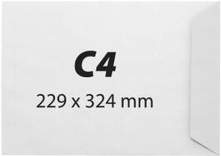Plic C4, 229 x 324 mm, alb, banda silicon, 100 g/mp, 25 bucati/set (KF50320)