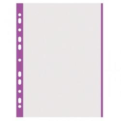 DONAU Folie protectie cu margine color, 40 microni, 100folii/set, DONAU - margine violet (DN-1774100PL-23)