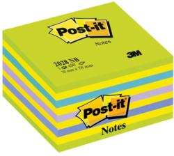 POST-IT Cub notite autoadezive Post-it Lollipop neon, 76 x 76 mm, 450 file, verde/galben/albastru neon (3M110132)