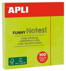 APLI Notite adezive Apli, 75 x 75 mm, 100 file, verde (AL011899)