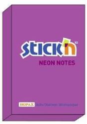 Notes autoadeziv 76 x 51 mm, 100 file, Stick"n - roz neon (HO-21162)