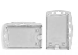 Suport PS, pentru ID carduri, 90 x 55mm, V+H, cu sistem anti-alunecare, 5 buc/set, KEJEA - transparent (KJ-T-020)