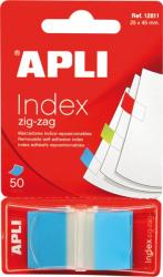 APLI Index Apli, autoadeziv zig-zag, 24 x 45 mm, albastru (AL012611) - birotica-asp