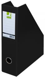 Q-CONNECT Suport reviste, carton plastifiat PVC, latime 76mm, Q-Connect - negru (KF16210) - birotica-asp