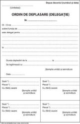  Ordin deplasare delegatie, A5, fata/verso, 3 carnete a 100 file/set (TI16027V)