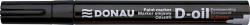 DONAU Marker permanent cu vopsea Donau, corp metalic, vf. rotund, 2.8mm, negru (DN101210)