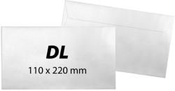  Plic DL, 110 x 220 mm, alb, autoadeziv, 80 g/mp, 25 bucati/set (KF20200)