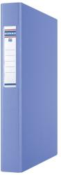 DONAU Caiet mecanic A4, plastifiat PP, 4 inele - D25mm, cu eticheta, DONAU - albastru (DN-3735001PL-10) - birotica-asp