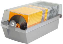 HAN Cutie plastic pentru 60 CD/DVD, cu cheita, HAN Max 60 - gri deschis (HA-9260-11)