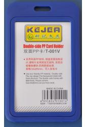 Suport PP dubla fata, pentru carduri, 55 x 85mm, vertical, 5 buc/set, KEJEA - bleumarin (KJ-T-001V)