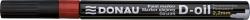 Marker permanent, Donau, cu vopsea, corp metalic, vf. rotund, 2.2mm, rosu (DN101201)
