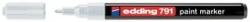 edding Marker permanent Edding 791, cu vopsea, varf rotund , 1-2 mm, alb (ED7910)