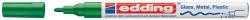 edding Marker permanent Edding 751 cu vopsea, corp metalic, varf rotund, 1-2 mm, verde (ED751004)