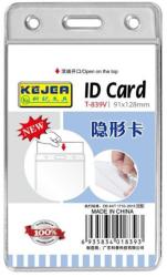  Buzunar PVC, pentru ID carduri, 128 x 91 mm, vertical, 10 buc/set, KEJEA - cristal (KJ-T-839V)