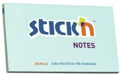  Notes autoadeziv 76 x 127 mm, 100 file, Stick"n - bleu pastel (HO-21155)