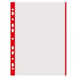 DONAU Folie protectie cu margine color, 40 microni, 100folii/set, DONAU - margine rosie (DN-1774100PL-04)