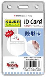  Buzunar PVC, pentru ID carduri, 74 x 105 mm, vertical, 10 buc/set, KEJEA - cristal (KJ-T-838V)