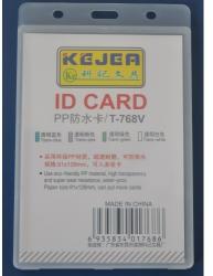 Suport PP water proof, pentru carduri, 91 x 128mm, vertical, 5 buc/set, KEJEA - transparent (KJ-T-768V)