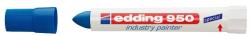 edding Marker permanent Edding 950 Industrial, corp plastic, varf rotund, 10mm, albastru (ED950003)