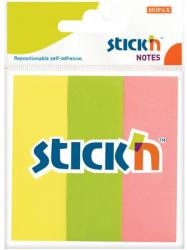  Stick notes index 76 x 25 mm, 3 x 50 file/set, Stick"n - 3 culori neon (HO-21129)