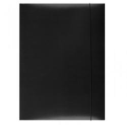 Office Products Mapa din carton plastifiat cu elastic, 300gsm, Office Products - negru (OF-21191131-05) - birotica-asp