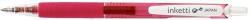  Pix cu gel PENAC Inketti, rubber grip, 0.5mm, corp roz transparent - scriere roz (P-BA3601-19EF)