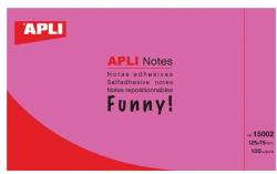 APLI Notite adezive, Apli, 125 x 75 mm, magenta, 100 file/set (AL15003) - birotica-asp