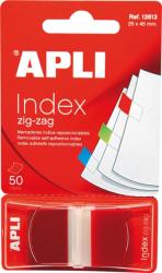 APLI Index Apli, autoadeziv zig-zag, 24 x 45 mm, rosu (AL012613) - birotica-asp