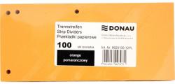 DONAU Separatoare carton pentru biblioraft, 190 g/mp, 105 x 235mm, 100/set, DONAU Duo - orange (DN-8620100-12PL) - birotica-asp