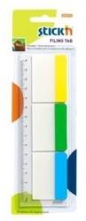Stick index plastic transp. cu margine color 37 x 50 mm, 3 x 10file/set, Stick"n - 3 culori neon (HO-21359)