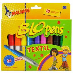 CENTROPEN Set pentru colorat CENTROPEN Blo Pens Textil, 10+8 piese