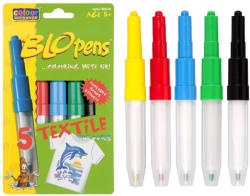 CENTROPEN Set pentru colorat CENTROPEN Blo Pens Textil, 5+1 piese