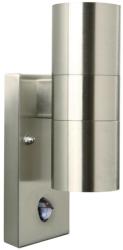 Nordlux Tin Sensor kültéri fali lámpa, szálcsiszolt, GU10, max. 2X35W, 21279934 (21279934)