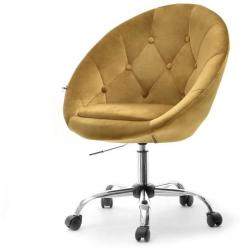 Vox bútor SALA 4 arany velvet forgófotel, krómozott, görgős talp