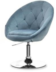 Vox bútor SALA 3 kék velvet forgó klubfotel, króm talp