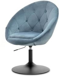 Vox bútor SALA 3 kék velvet forgó klubfotel, matt fekete talp