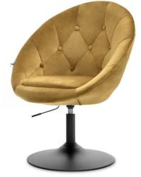 Vox bútor SALA 3 arany velvet forgó klubfotel, matt fekete talp