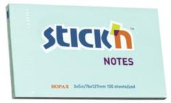 STICKN Notes autoadeziv 76 x 127 mm, 100 file, Stick"n - bleu pastel (HO-21155)