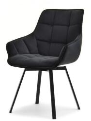 Vox bútor ARUBA steppelt, karfás forgószék, fekete velvet