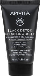 APIVITA Почистващ детокс гел с активен въглен и прополис , Apivita Black Detox Cleansing Jelly 50ml With Activated Carbon & Propolis