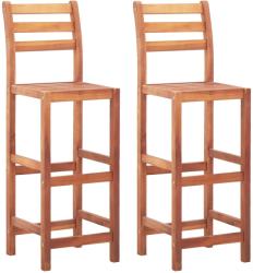 vidaXL Scaune de bar, 2 buc. , lemn masiv de acacia (46314)