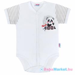 NEW BABY Baba teljes hosszában patentos rövid ujjú body New Baby Panda 62 (3-6 h)