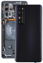tel-szalk-023799 Huawei Nova 7 fekete akkufedél, hátlap, hátlapi kamera lencse (tel-szalk-023799)