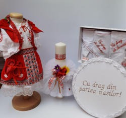 Magazin Traditional Set Traditional Botez - Costumas fetita Trusou Cutie pentru trusou Lumanare 2