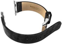 Hoco - Art series bambusz bőr óraszíj Apple Watch 38/40 mm - fekete