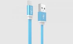 Dotfes A05m micro USB kék adatkábel fém csatlakozóval