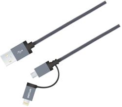 Astrum - Lightning Micro-USB MFI adatkábel 1.2m - Sötét Szürke