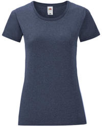 Fruit of the Loom Csomag akciós póló (minimum 3 db) Női rövid ujjú póló Fruit of the Loom Ladies' Iconic 150 T -XS, Vintage Heather Sötétkék